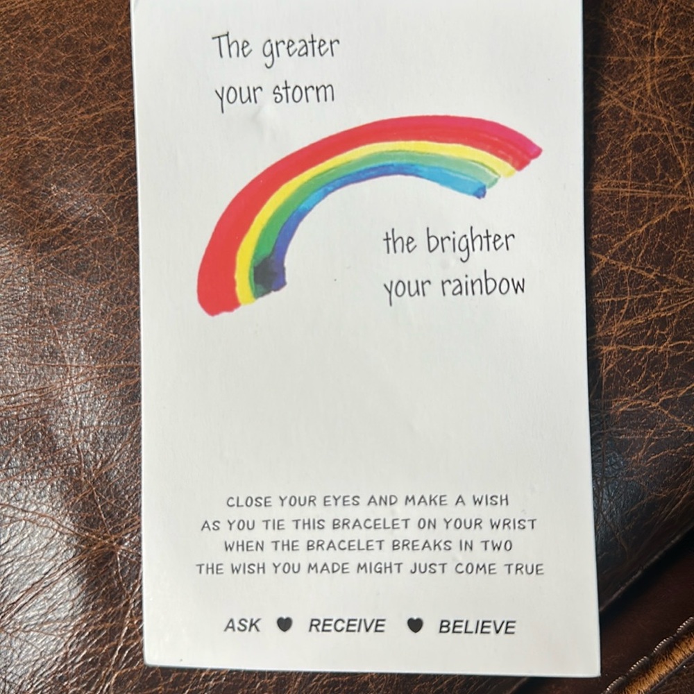 Rainbow Bracelets with adjustable string - Picture 6 of 7